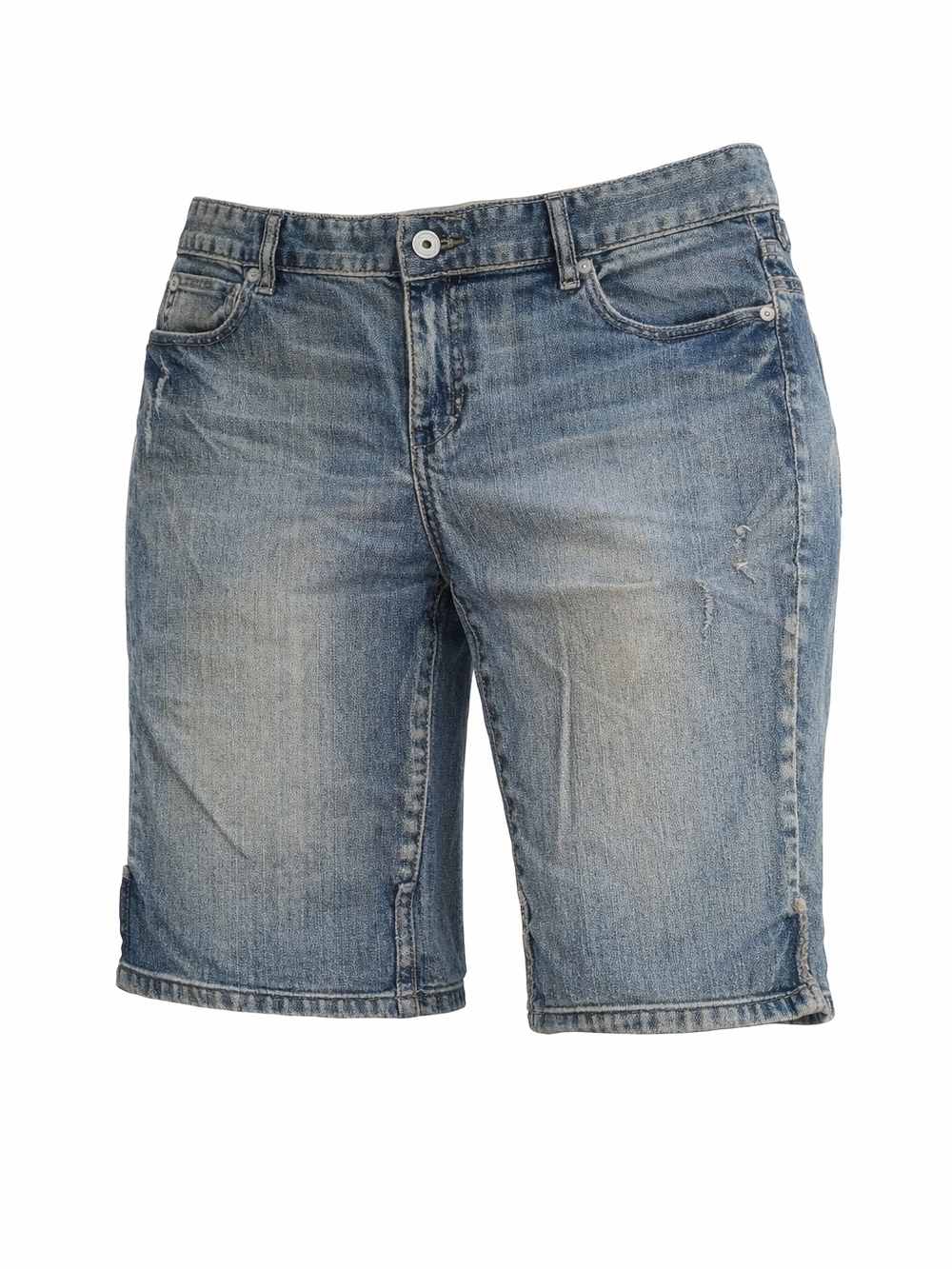 Calvin Klein Washed Blue Denim Bermuda Shorts